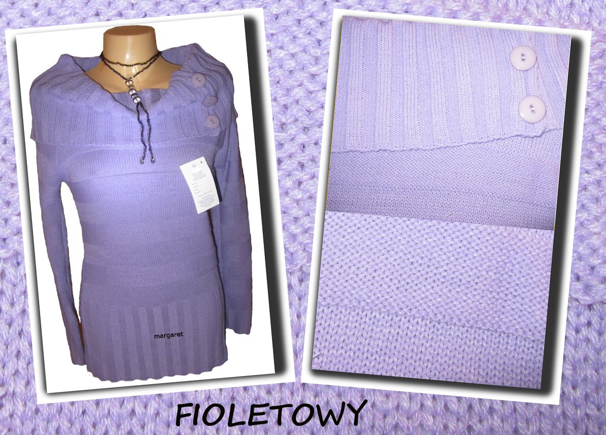 Sweter fioletowy damski