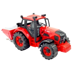 Czerwony traktor dla dzieci z otwieraną maską