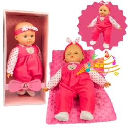 LALKA JAK ŻYWA BOBAS NIEMOWLĘ 40 CM MÓWI ŚPIEWA MIĘKKI BRZUSZEK GUMOWA