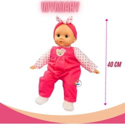 LALKA JAK ŻYWA BOBAS NIEMOWLĘ 40 CM MÓWI ŚPIEWA MIĘKKI BRZUSZEK GUMOWA