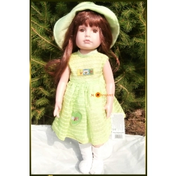 LALKA FUNKCYJNA 45 CM AMERICAN DOLL MÓWI ŚPIEWA SUKIENKA LIMONKA