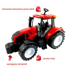 DUŻY TRAKTOR Z AGREGATEM UPRAWOWO SIEWNY 64 CM RUCHOME LEMENTY JAKOŚĆ