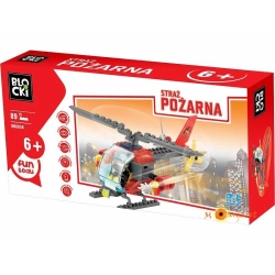 KLOCKI BLOCKI KONSTRUKCYJNE STRAŻ POŻARNA  HELIKOPTER 89 ELEMENTÓW  6+