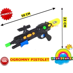 DUŻY ZABAWKOWY PISTOLET NA WODĘ 58 CM Z MAGAZYNKIEM DLA DZIECI 756