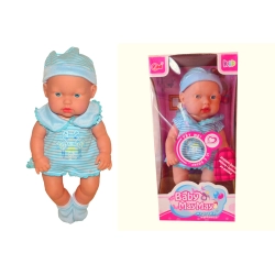 LALKA BOBAS DOROTKA 32 CM ŚPIEWA I MÓWI GUMOWA TWARZ NIEBIESKA SUKIENKA