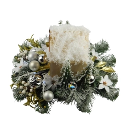 DUŻA DREWNIANA SZOPKA BOŻONARODZENIOWA PODŚWIETLANA - OŚNIEŻONA SCENERIA ŚWIATECZNA ZE ŚWIĘTĄ RODZINĄ