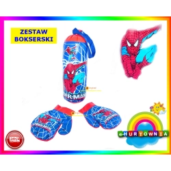 ZESTAW TRENINGOWY DLA DZIECI WOREK BOKSERSKI Z RĘKAWICAMI SPIDERMAN