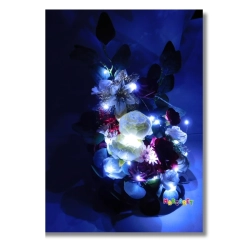 STROIK BOŻONARODZENIOWY 45 CM LED Z RÓŻAMI I GWIAZDĄ BETLEJEMSKĄ