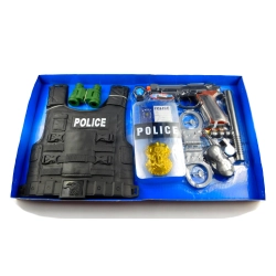 Policyjna kamizelka z pistoletem i kacesoriami dla dzieci