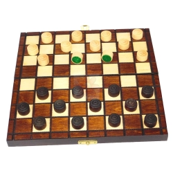 WARCABY TRADYCYJNE DREWNIANE GRA  25 CM