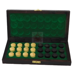 WARCABY TRADYCYJNE DREWNIANE GRA  25 CM