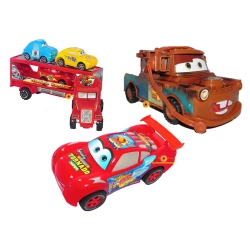 ZESTAW  AUT CARS ZYGZAK MCQUEEN 15 CM  ZŁOMEK LAWETKA NAPĘD DŹWIĘK ŚWIATŁO