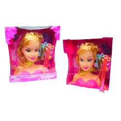 DUŻA GŁOWA LALKI BARBIE DO CZESANIA I STYLIZACJI + AKCESORIA  WIEK 3+