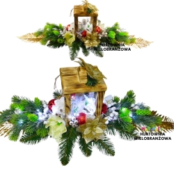 Stroik bożonarodzeniowy z dużym aniołem