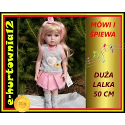 Lalka jak prawdziwa american doll 45 cm mówi i śpiewa po polsku blondynka
