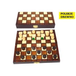 WARCABY TRADYCYJNE DREWNIANE GRA  25 CM