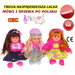 LALKA FUNKCYJNA BOBAS 30 CM MÓWI I ŚPIEWA Z DŁUGIMI WŁOSAMI