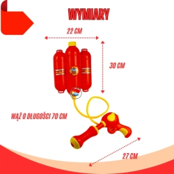ZESTAW STRAŻACKI GAŚNICA STRAŻACKA  PLECAKOWA PSIKAWKA NA WODĘ STRAŻAK SAM
