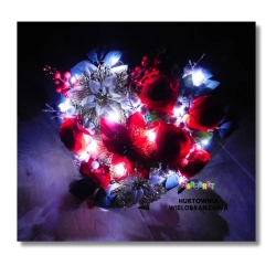 STROIK BOŻONARODZENIOWY NA CMENTARZ STOJĄCE SERCE LED GWIAZDA BETLEJEMSKA