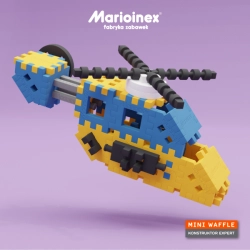 Samolot skonstruowany  z elastycznych miękkich klocków Marioinex