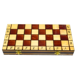 SZACHOWARCABY SZACHY + WARCABY DREWNIANE GRA 2 W 1  35 CM
