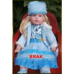 Lalka 60 cm w niebieskiej sukience mówiąca po polsku