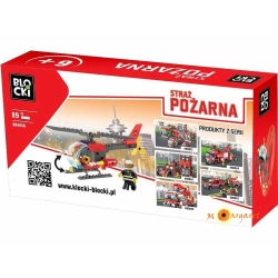 KLOCKI BLOCKI KONSTRUKCYJNE STRAŻ POŻARNA  HELIKOPTER 89 ELEMENTÓW  6+