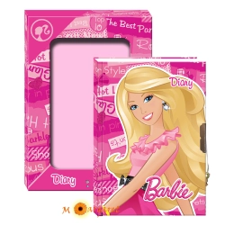 PAMIĘTNIK BARBIE Z ZAMKIEM SZYFROWYM DLA DZIEWCZYNEK RÓŻOWY