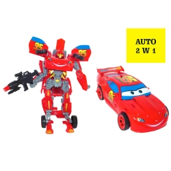 2 w 1  AUTO CARS ZYGZAK MCQUEEN Z BAJKI SAMOCHÓD ROBOT TRANSFORMERS