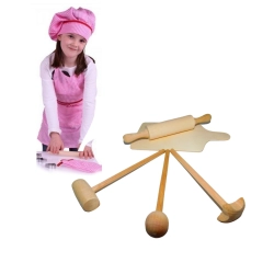 Drewniany zestaw kuchenny dla dzieci