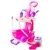 Różowy wózek dla dzieci z odkurzaczem i akcesoriami