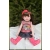 LALKA FUNKCYJNA 45 CM AMERICAN DOLL MÓWI ŚPIEWA SPÓDNICZKA JEANSOWA