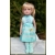 LALKA FUNKCYJNA 45 CM AMERICANN DOLL MÓWI ŚPIEWA SUKIENKA BŁĘKITNA