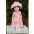 LALKA FUNKCYJNA 45 CM AMERICAN DOLL MÓWI ŚPIEWA SUKIENKA JASNY RÓŻ