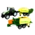 Zielony traktor z ruchomą prasą dla dzieci