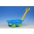 Niebieski plastikowy wózek do piasku dla dzieci