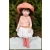 LALKA FUNKCYJNA 45 CM AMERICAN DOLL MÓWI ŚPIEWA BLUZKA MORELOWA
