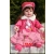 Lalka 60 cm w różowej sukience z kwiatem