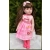 LALKA FUNKCYJNA 45 CM AMERICAN DOLL MÓWI ŚPIEWA SUKIENKA RÓŻ W PASY