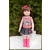 LALKA FUNKCYJNA 45 CM AMERICAN DOLL MÓWI ŚPIEWA SPÓDNICZKA JEANSOWA